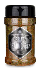 Ankerkraut Brathähnchen, Marinade für knuspriges Hähnchen, Chicken Gewürzsalz für Grill, Backofen og Pfanne, Chicken-Wings selber würzen, BBQ-Rub, 200g im Streuer