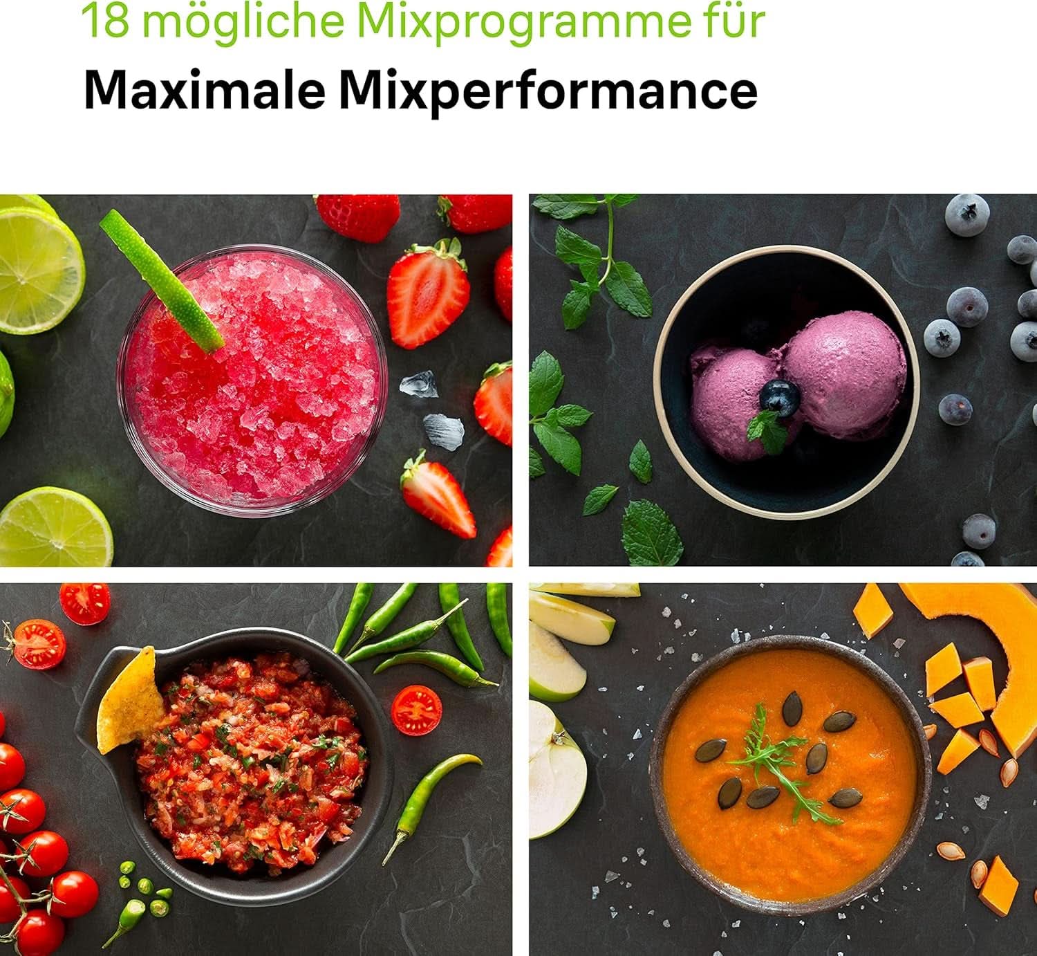 Braun Hochleistungsmixer Powerblend 9 JB9040 – Standmixer Mit Glas-Mixkrug, 18 Mixprogram, 10 Geschwindigkeiten + Pulsefunktion, Heiße Suppen Funktion, Reinigungsprogramm, Stampfer, 1600 W, Schwarz Kitchen Naty Shop