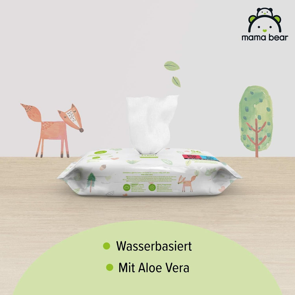 Șervețele proaspete pentru bebeluși cu Aloe Vera Mama Bear Naty Shop