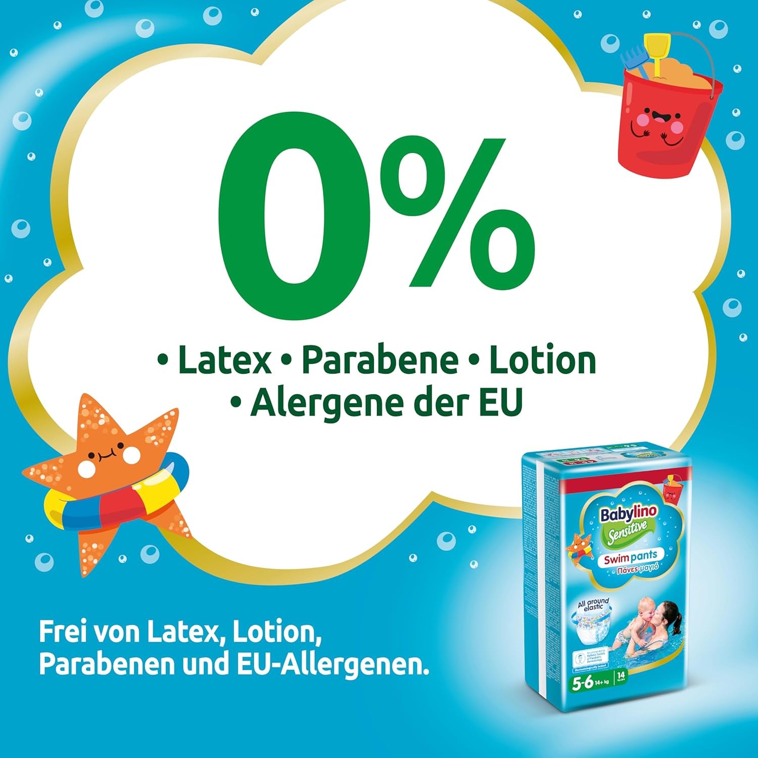 Bleer Sensitive svømmebukser, til hav og pool, str. 5-6 (over 14 kg), 84 stk.