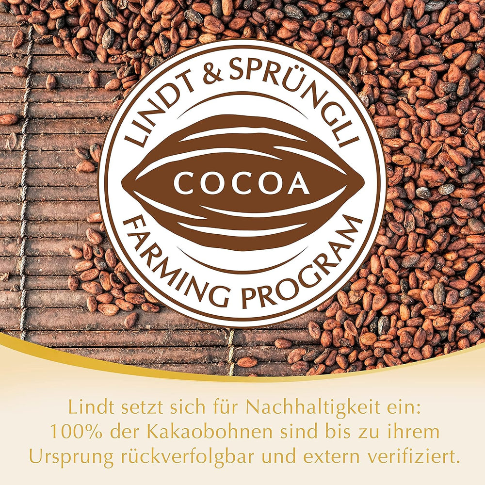 Lindt hvide chokoladekugler LINDOR | 137g pose | Ca. 10 hvide chokoladekugler med smelte-i-mund-fyld | Gave af chokolade | Chokolade gave