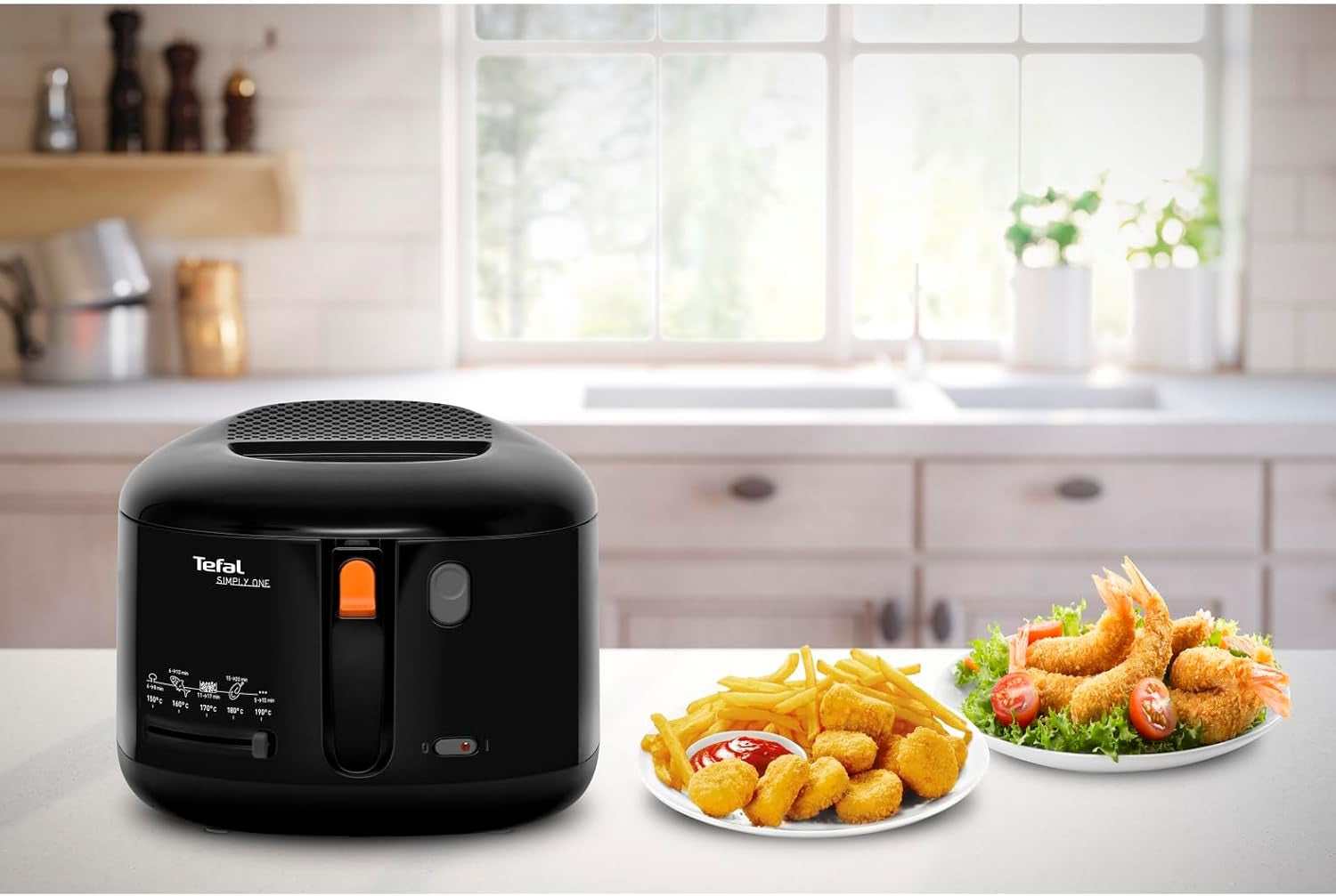 Tefal Simply One Electric Friture, XL kapacitet til pommes frites op til 1,2 kg, eksklusivt vægkølesystem Hvidevarer Naty Shop