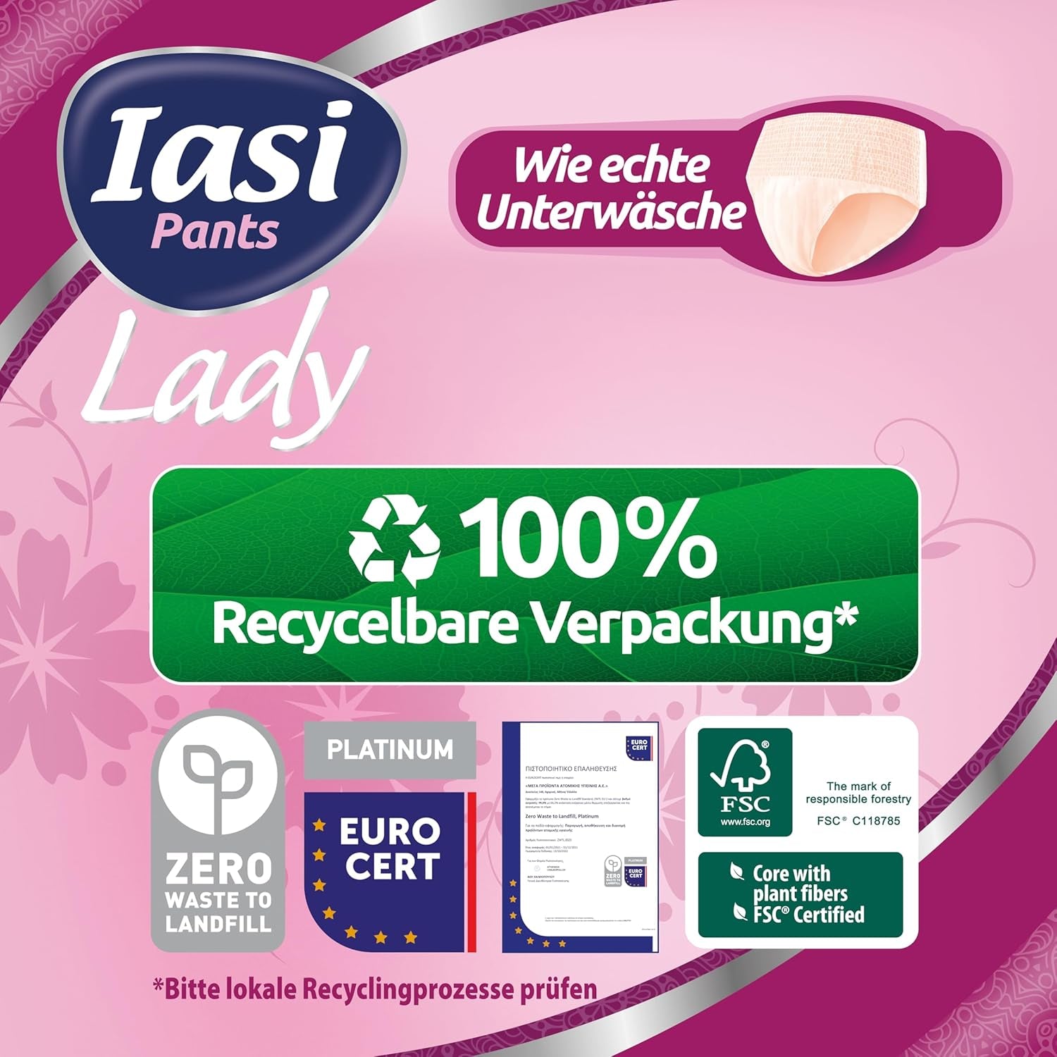 LADY Pants 48 Engangsurininkontinensbukser Absorbans Plus Størrelse S til kvinder 48 stk.