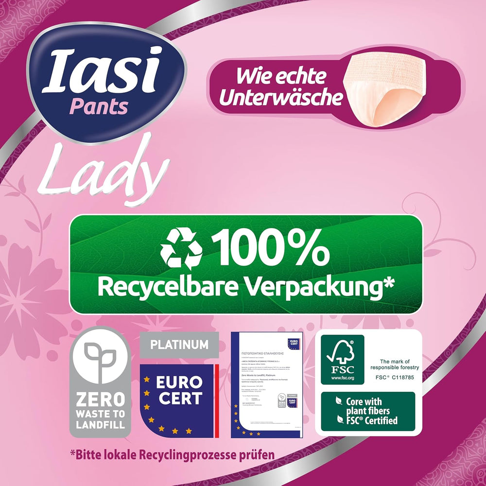 LADY Pants 48 Engangsurininkontinensbukser Absorbans Plus Størrelse S til kvinder 48 stk.