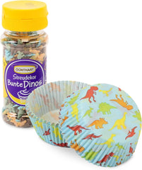 Günthart Dino sæt, 55 gram + 50 papir cupcake etuier Sprinkles Naty Shop