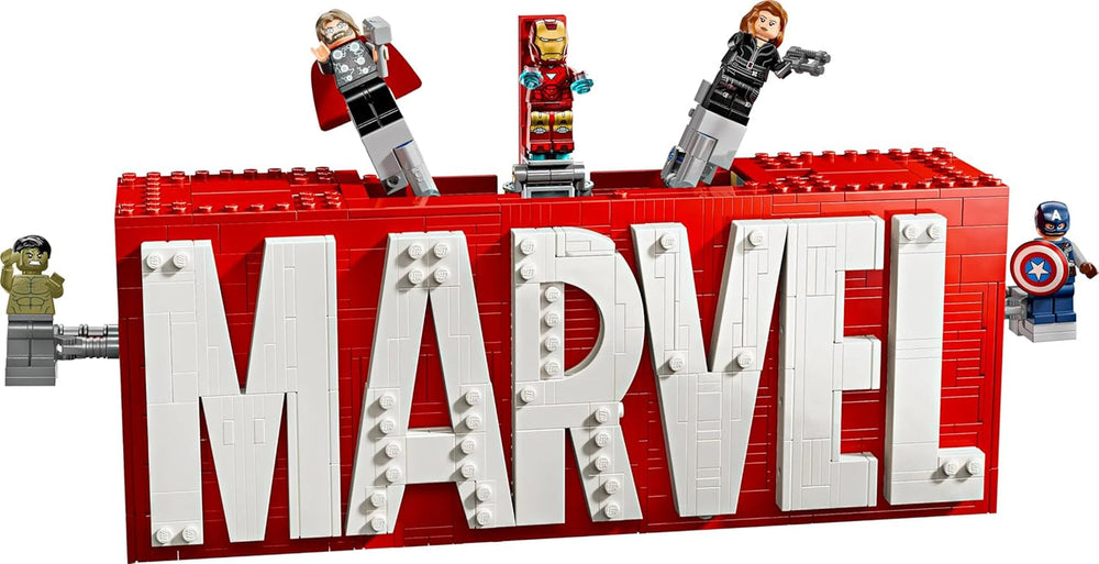 LEGO Marvel: Marvel logo og minifigurer - Hulk, Thor, Iron Man, Black Widow og Captain America samlingssæt - Avengers figurbyggesæt - Gave til drenge og piger fra 12 år og opefter 76313 Byggesæt Beuche den LEGO-Store
