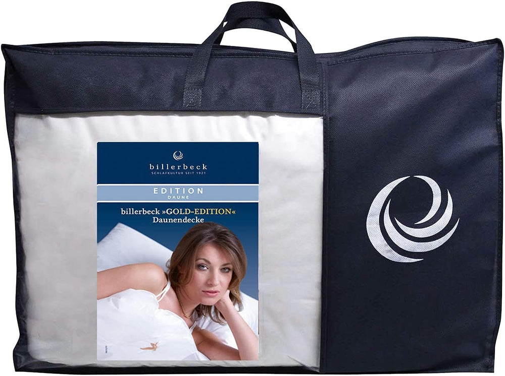 Billerbeck dundyne - E04 Gold Edition - Dyne til alle årstider - 135 X 200 Cm Ægte dundyne - Medium varmeniveau Dyner og dyner Naty Shop