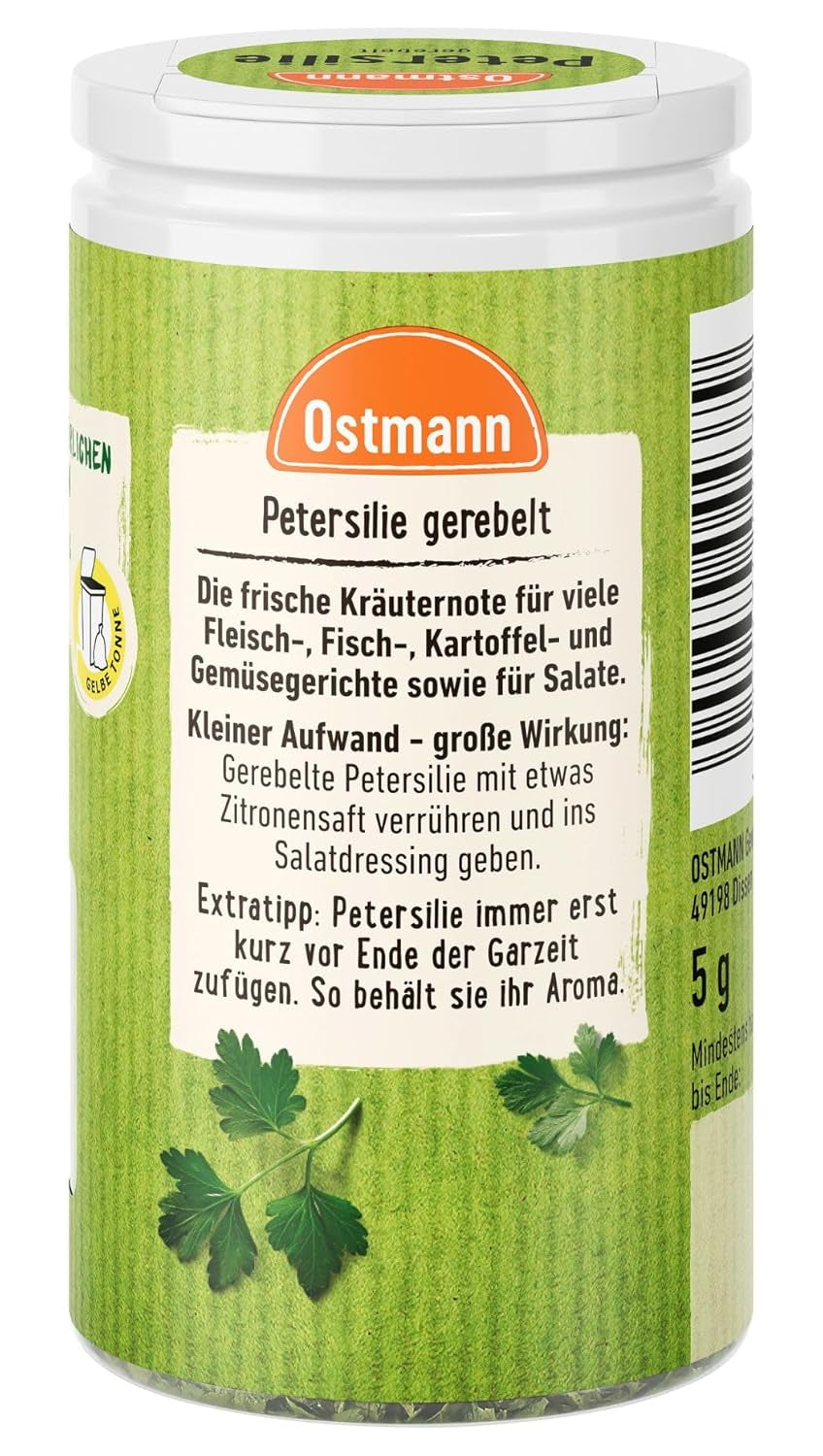 Ostmann Gewürze - Parsilie gerebelt | 100% naturlige ingredienser 5 g i Der Streudose
