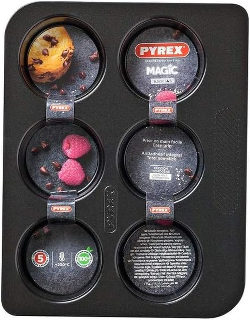 Pyrex Magic Muffin Pan til 6 Muffins Forme og bageplader Naty Shop