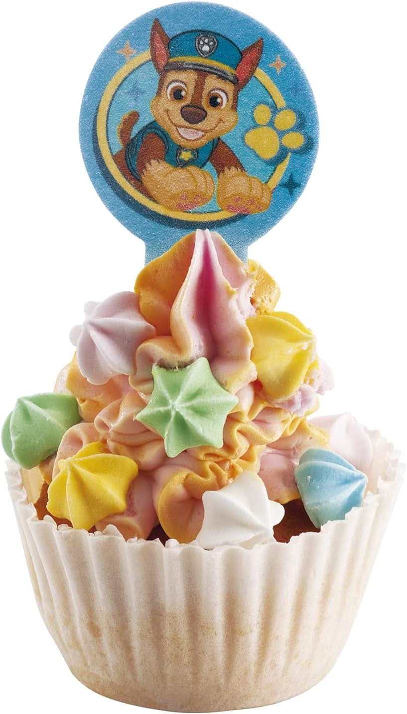 Dekora, Dekorapin Paw Patrol Spiselige kagepynt, 20 spiselige papirvafler - 6,5 X 4 Cm Naty Shop