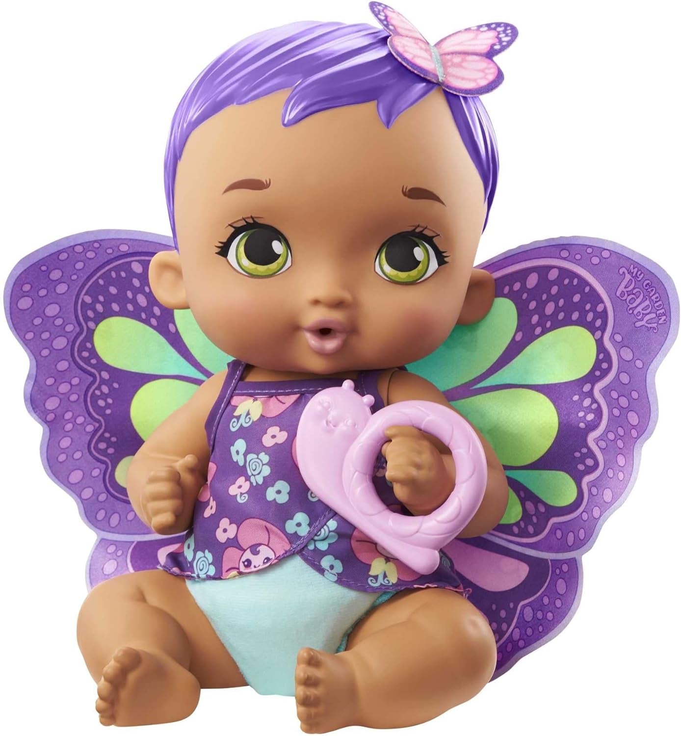 My Garden Baby GYP10 - Păpușă fluture pentru hrănit și îmbrăcat (30 cm), cu scutec reutilizabil, haine și aripi detașabile, jucărie pentru copii de la vârsta de 2 ani Papusi Naty Shop Gyp11