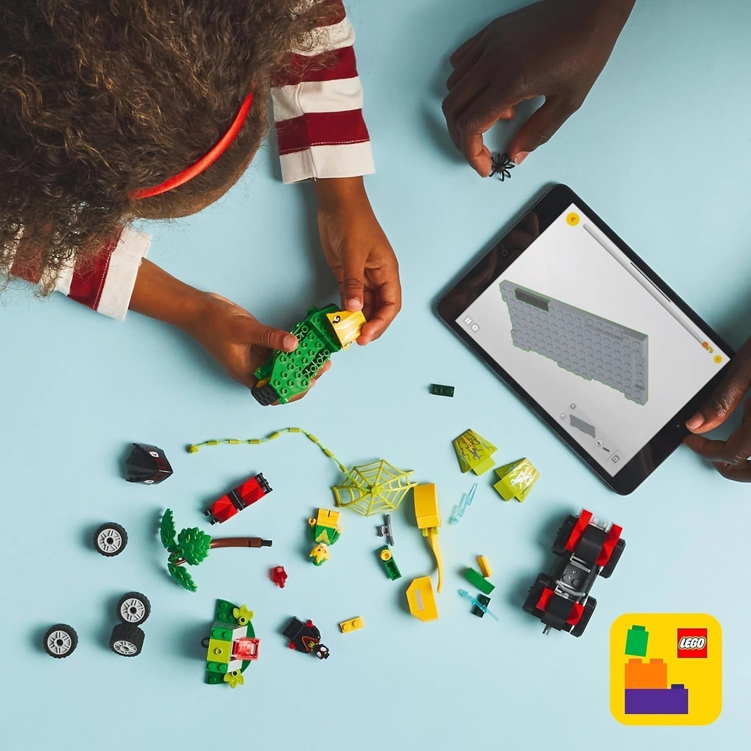 LEGO Marvel Action Sjov Med Spin Og Elektro I Deres Dino Speedsters, Bygbar Superheltebil Til Drenge Og Piger Fra 4 År, Heltesæt Med Legetøjsbil, Spidey Og Hans Super Venner 11198 Byggesæt Beuche den LEGO-Store