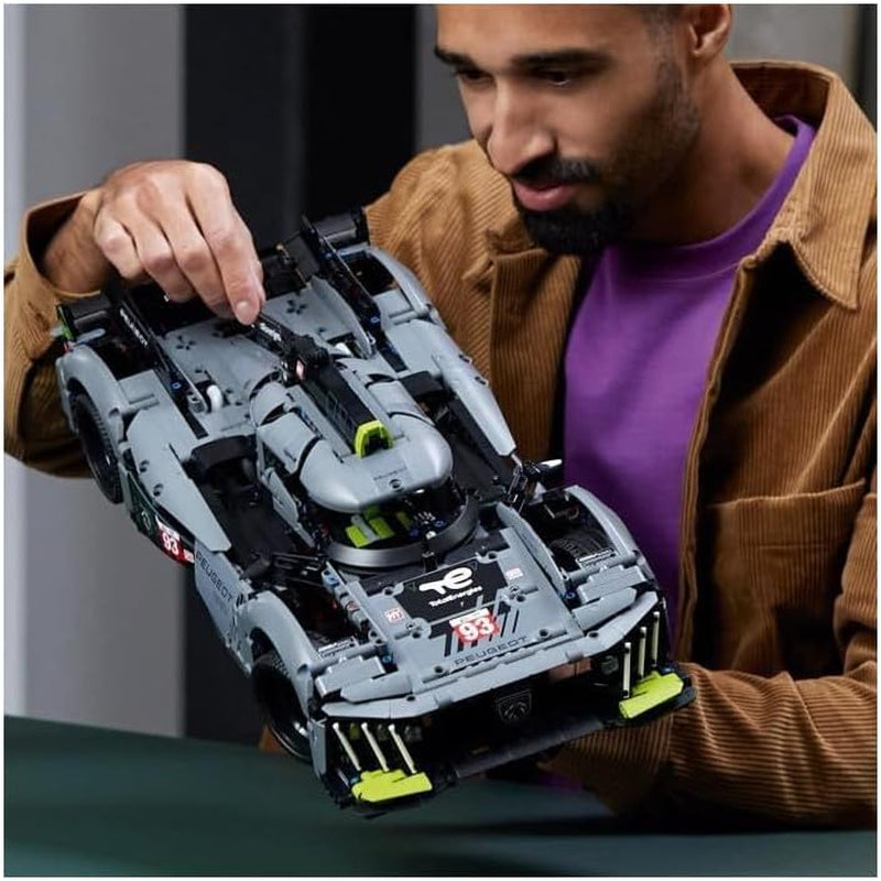LEGO 42156 Technic Peugeot 9X8 24H Le Mans Hybrid Hypercar Legendarisk racerbil Voksenmodelsæt 1:10 Motorsportsbil Samlerobjekt til avancerede spillere Byggesæt Besuche den LEGO-Store