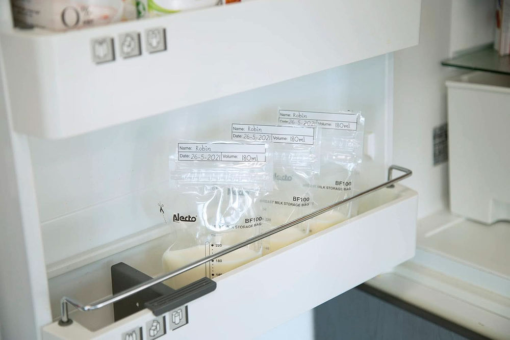 BF100 Opbevaringspose til modermælk - Taske til modermælk - kapacitet 220 Ml - 100 stk - Gennemsigtig mad og ammetilbehør Bebe Naty Shop