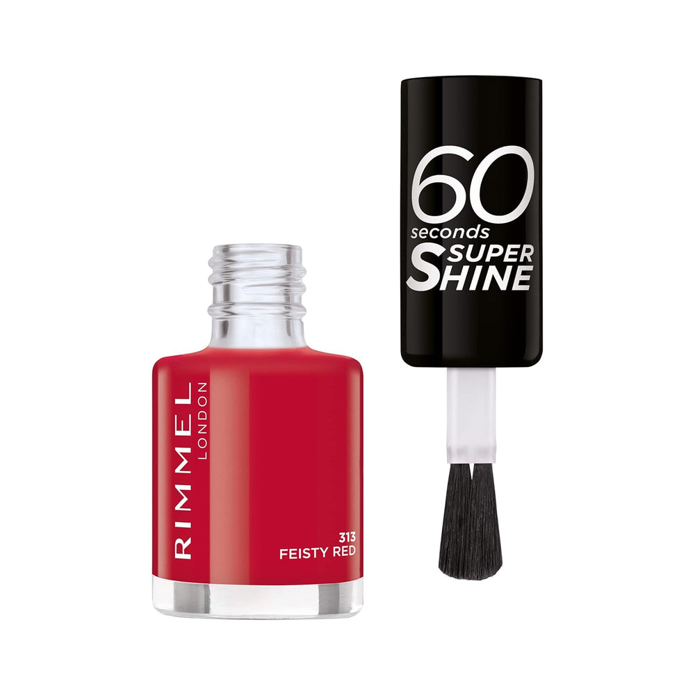 Rimmel 60 Seconds Super Shine neglelak - 313 Feisty Red
