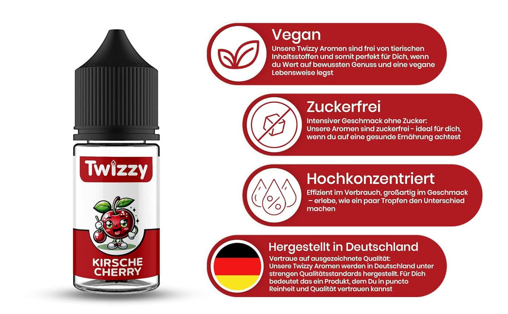 Twizzy, koncentreret kirsebærsmag, 30 ml Aromas Naty Shop