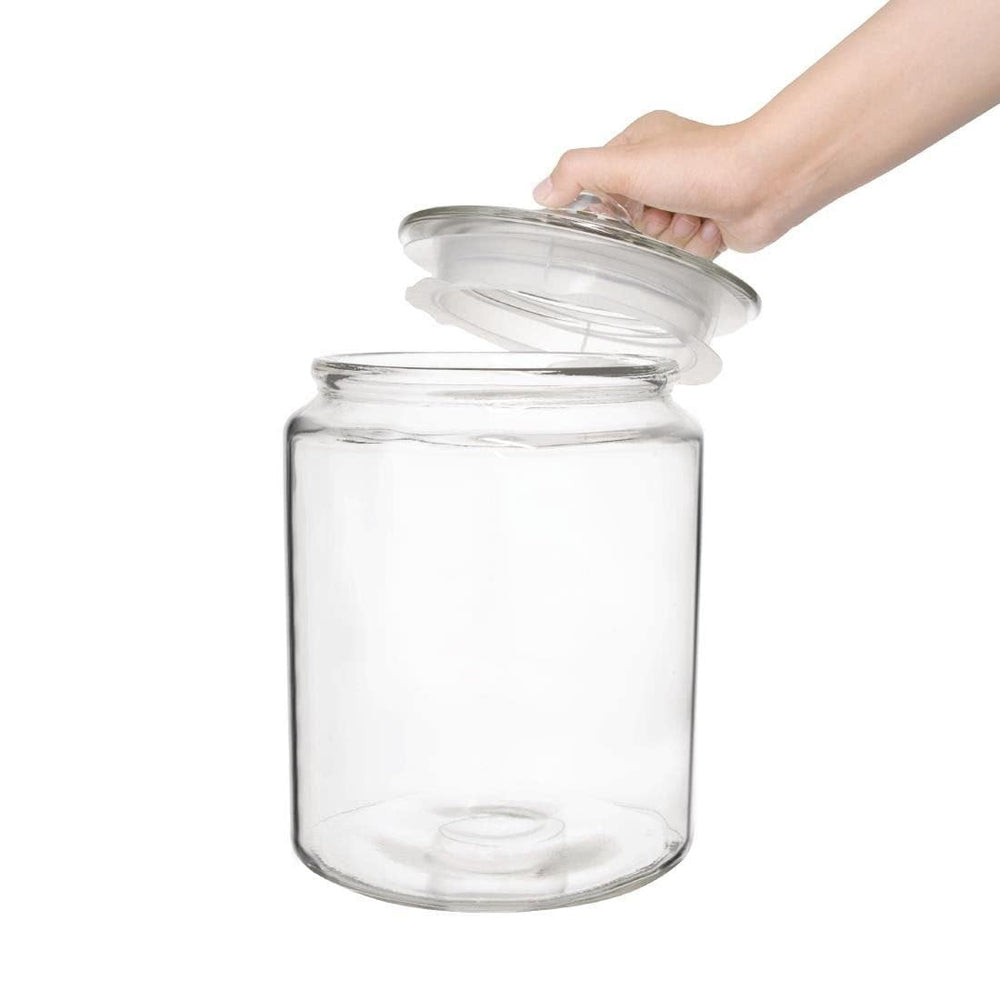 Borcan pentru biscuiți Olympia Biscotti cu capac 6,5 litri, sticlă transparentă, dimensiuni: 293(H)x 200(Dia)mm - dulciuri, produse de cofetărie, cereale, paste, alimente uscate - stil vintage, se spală în mașina de spălat vase, GM581 Cutii depozitare alimente Naty Shop