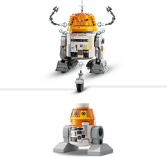 LEGO Star Wars figur 75416 Ahsoka Astromech Droid Chopper (C1-10P) - legetøj med bevægeligt hoved, aftagelige arme og centralt hjul - gave til Ahsoka fans, drenge og piger over 10 år Byggesæt Besuche den LEGO-Store