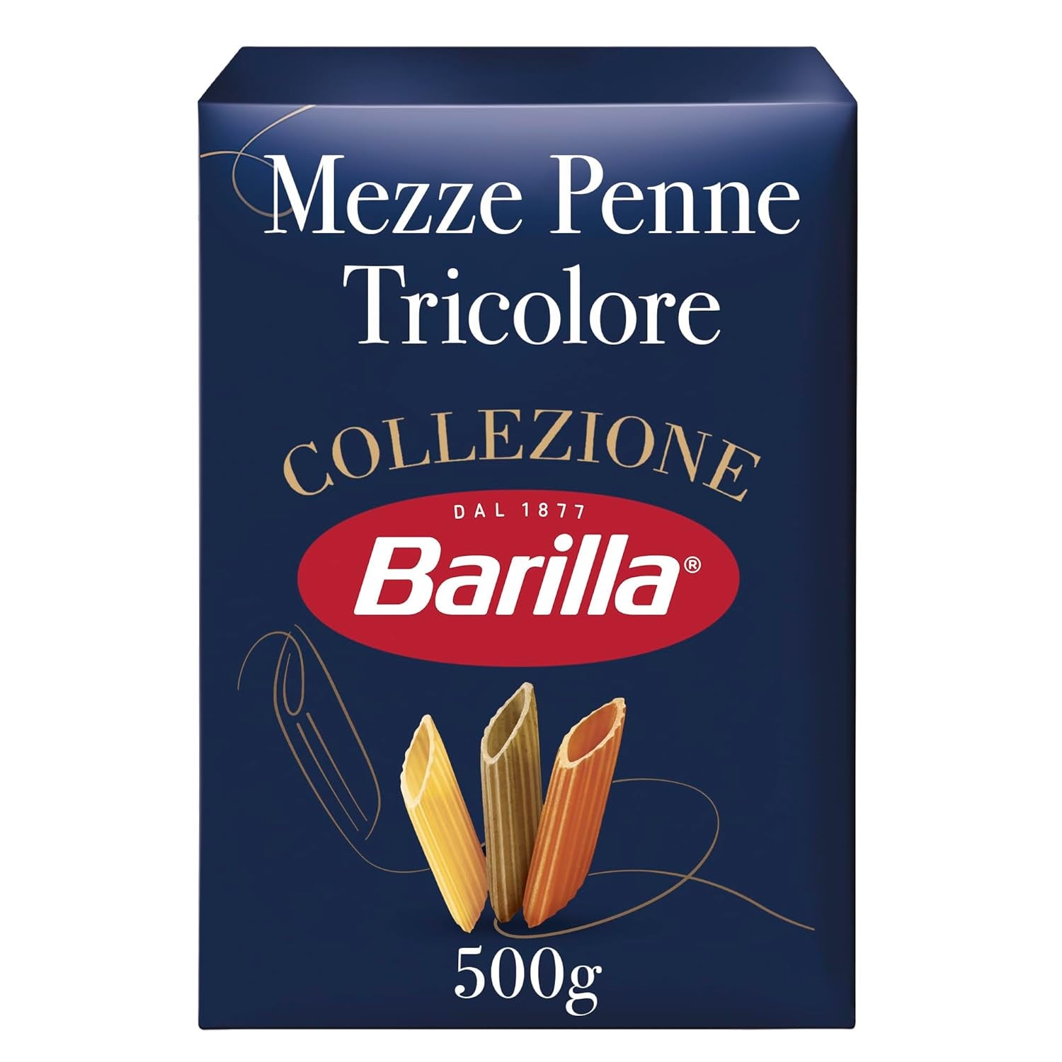 Barilla Collezione Mezze Penne Tricolore, 500 g