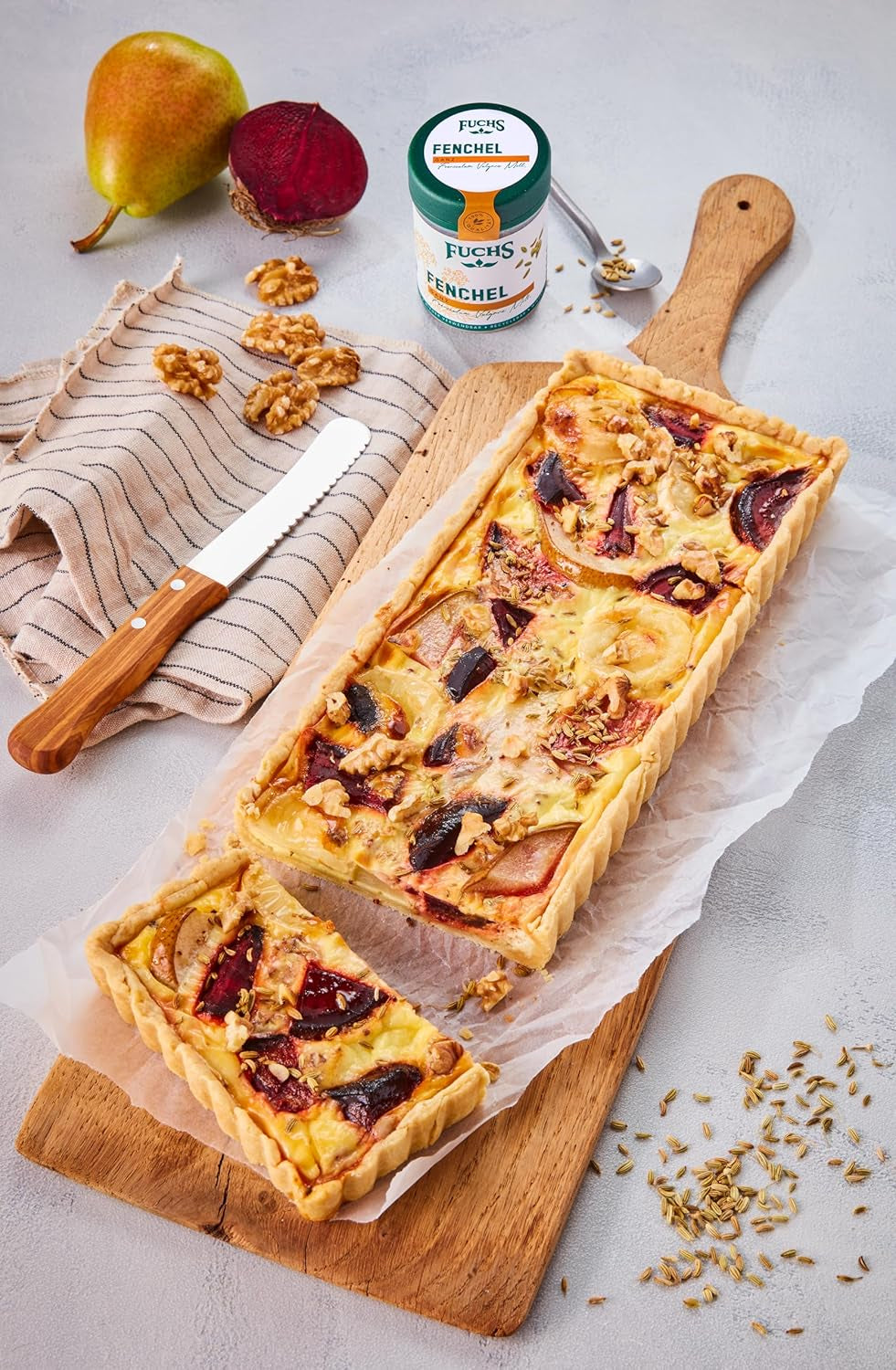 Fuchs Gewürze - Fennikel ganz - sweet-würziges Aroma für Obstsalate, Havre-Meals eller Curries - naturlige ingredienser - 45 g i wiederverwendbarer, genbrugsbarer Dosis