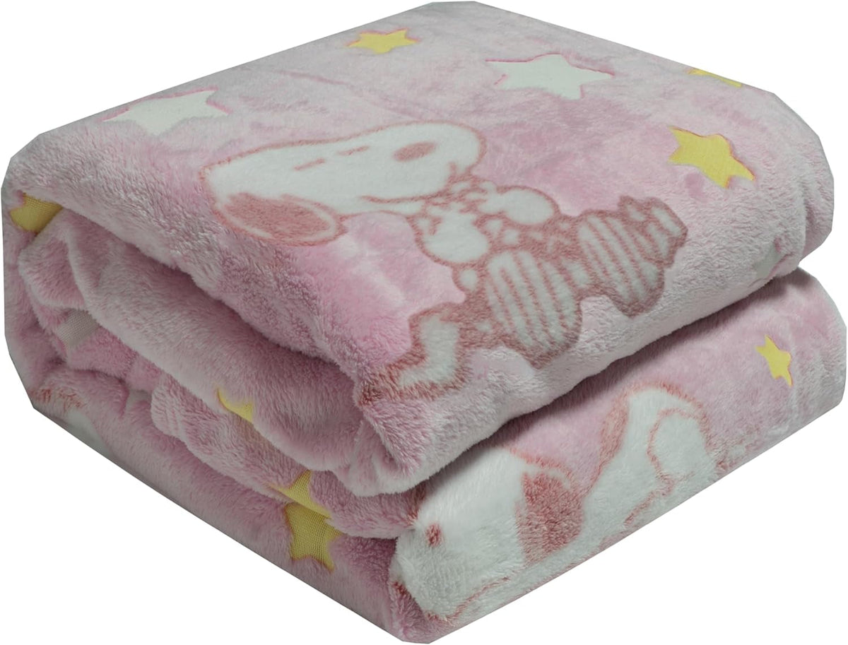 Kanguru Snoopy Glow in the Dark Rose, pătură moale din microfibră pentru canapea care strălucește în întuneric, fleece moale, 130X150 Cm, pătură unică dulce pentru fete, idee de cadou Crăciun Ziua de naștere Femei Paturi si Cuverturi Besuche den Kanguru-Store Titlu implicit