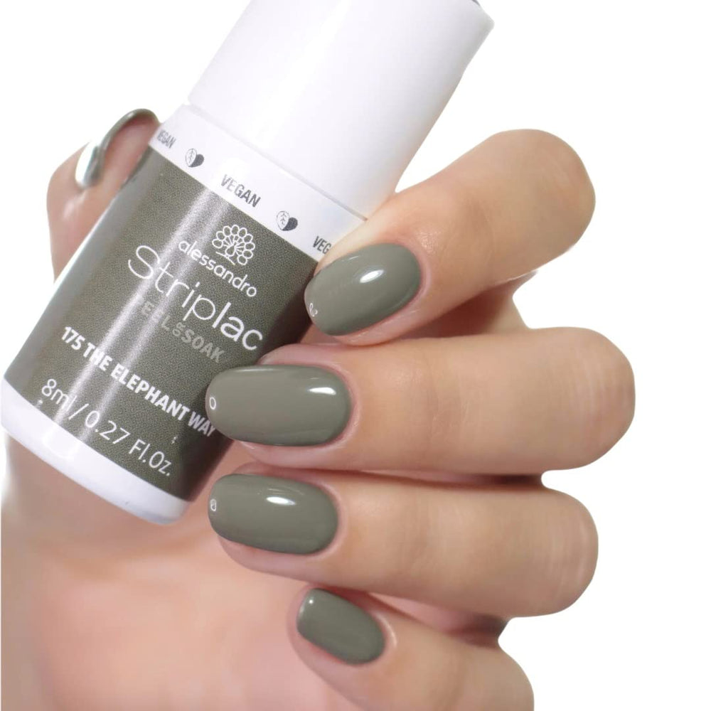 UV-neglelak alessandro Striplac The Elephant Way – Delikat og langtidsholdbar – Nem fjernelse takket være fjernelsesteknologien – Vegansk og grusomhedsfri – 8 ml
