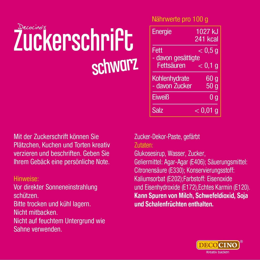 Decocino Inscripționare Zahăr în Roșu – Inscripționare Colorant Alimentar – Tub Practic pentru Etichetarea Fondantului și Glazurii – Decorațiuni de Coacere pentru Torturi, Torturi și Cupcakes! (Pachet de 2)