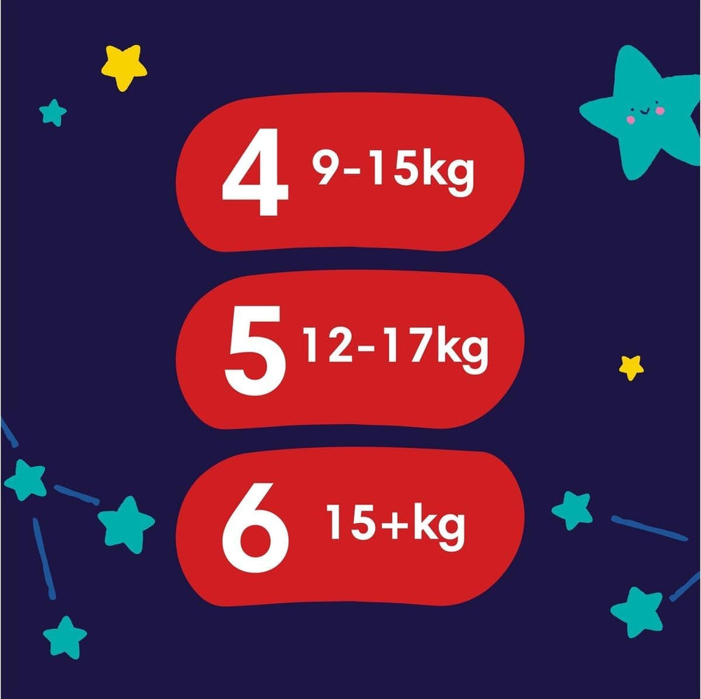 Pampers - Skridsikre babynatter - Størrelse 6 - Lille pakke - 30 stykker - 15+ kg