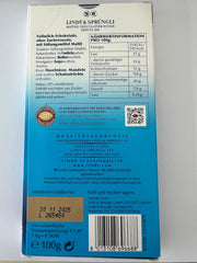 Lindt mælkechokolade uden tilsat sukker | Bar 100g | Den fineste og glutenfri | Chokolade gave