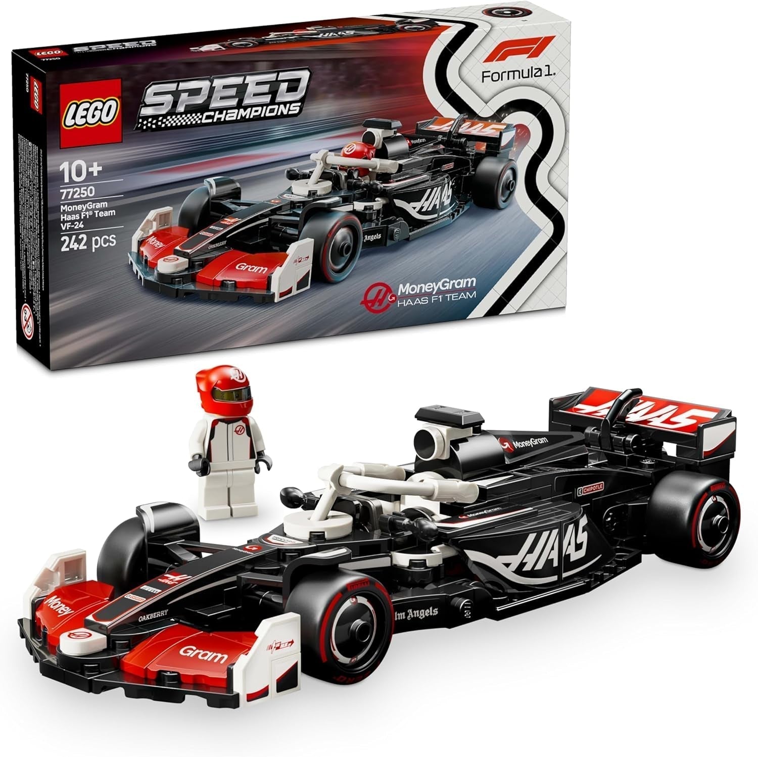 LEGO Speed Champions Mercedes-Amg F1 W15 Racerbil - Formel 1 Minifigur Legetøj - Bilmodel at samle og bygge - Gave til drenge og piger 10+ eller voksne fans 77244 Byggesæt Besuche den LEGO-Store Moneygram Haas F1 Team Vf-24 Racerbil 77250