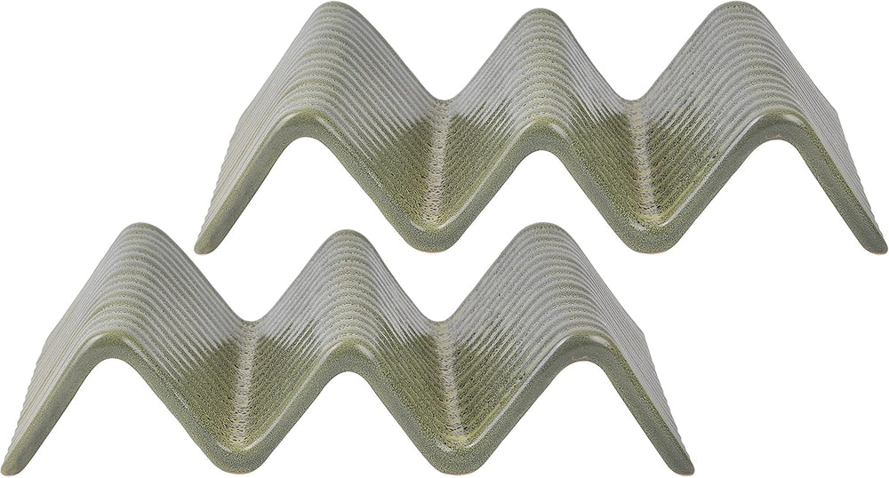 CreaTable, 33984, seria Street Food, set de veselă pentru 2 persoane, suport Street Taco 2 din gresie, potrivit pentru mașina de spălat vase și cuptorul cu microunde, producție de calitate