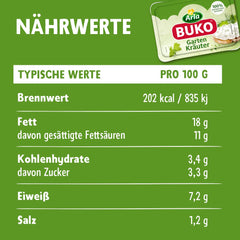 Gartenkräuter Frischkäse | 10x200g | 100% naturlige ingredienser Ohne Konservierungsstoffe, Thickeners og Gesmackverstärker