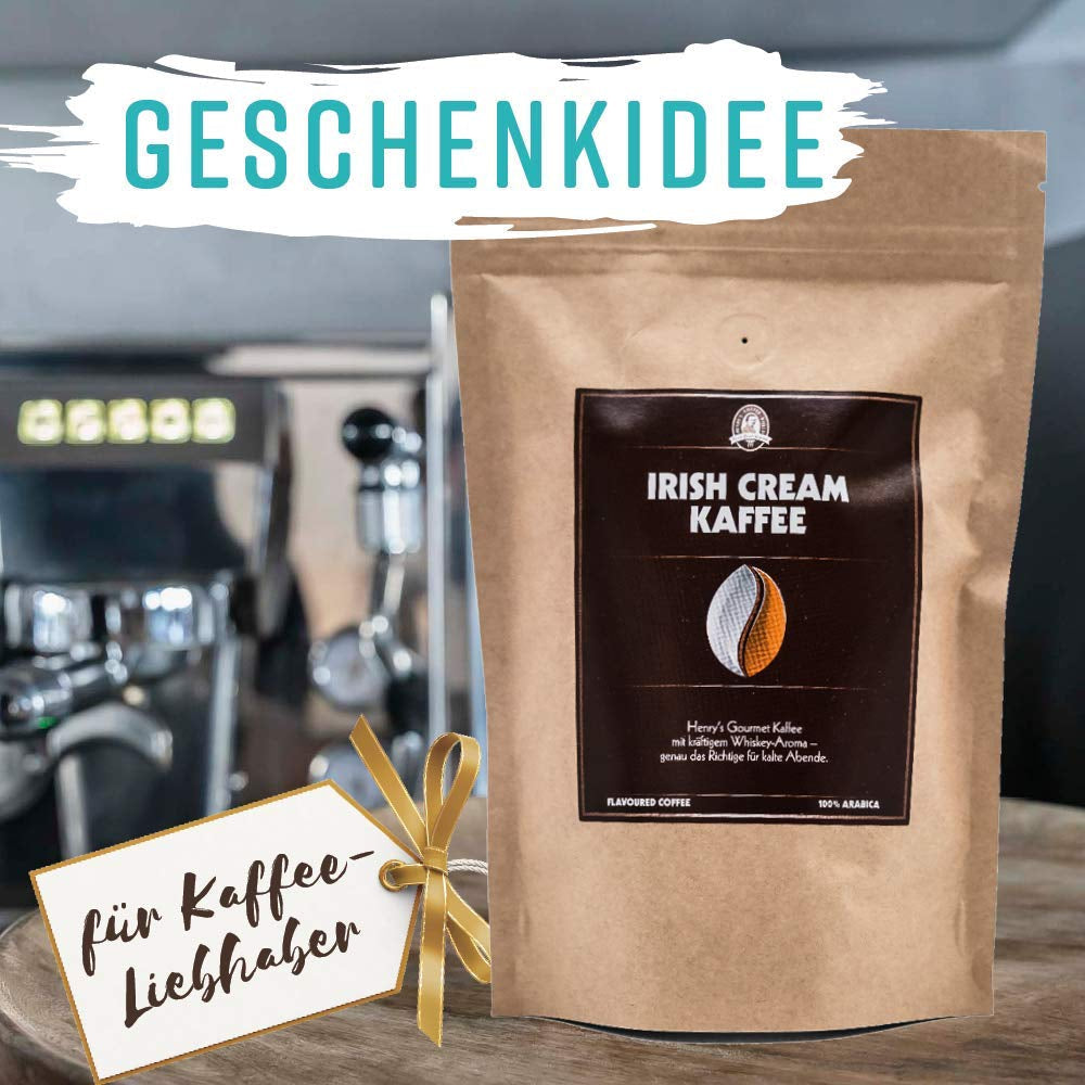 Cafea Henry's Irish Cream Coffee 1000g - Cafea gourmet rafinată cu cele mai fine arome - prăjită artizanal - boabe de cafea premium