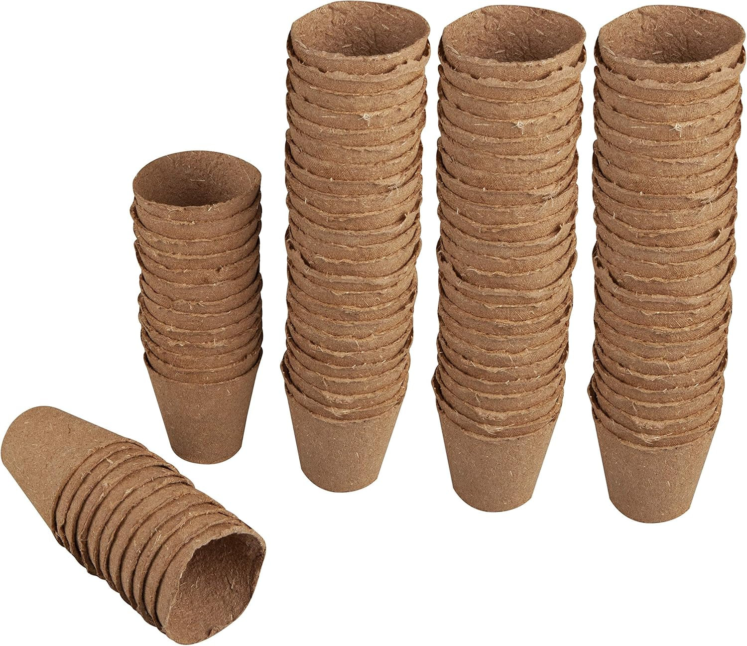 Ghivece pentru răsaduri Windhager, 48 bucăți, diametru 8 cm, maro, fără turbă, 04343