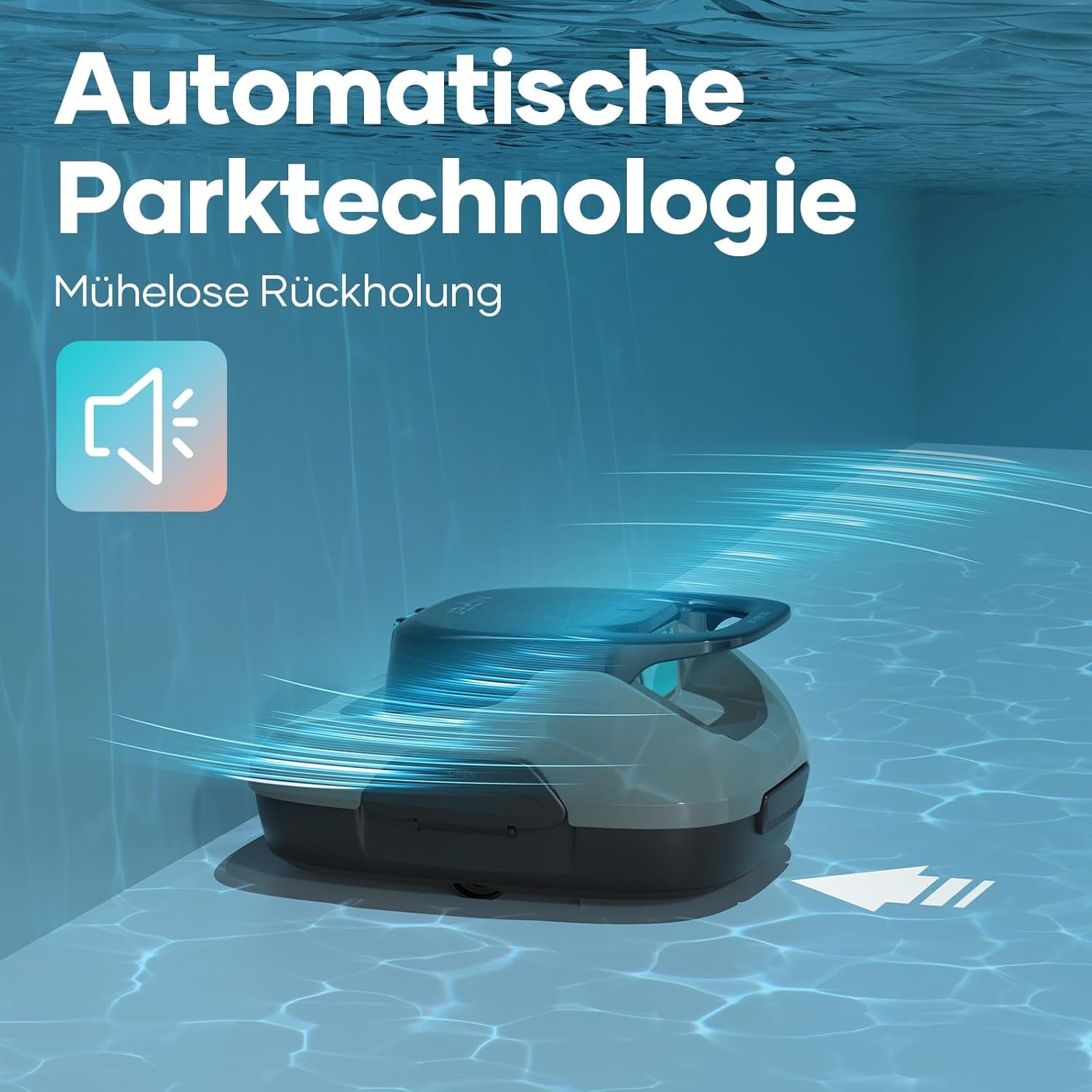 AIPER Scuba SE poolrobot, ledningsfri poolrens med batteri, 90 minutters rengøringstid, automatisk rengøring med selvparkeringsfunktion, letvægtspoolrens, ideel til pools med flad bund