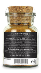 Ankerkraut Currywurst, 90g i korkglas, Gewürzmischung zum Anmischen selbstgemachter Currywurst-sauce eller als Topping