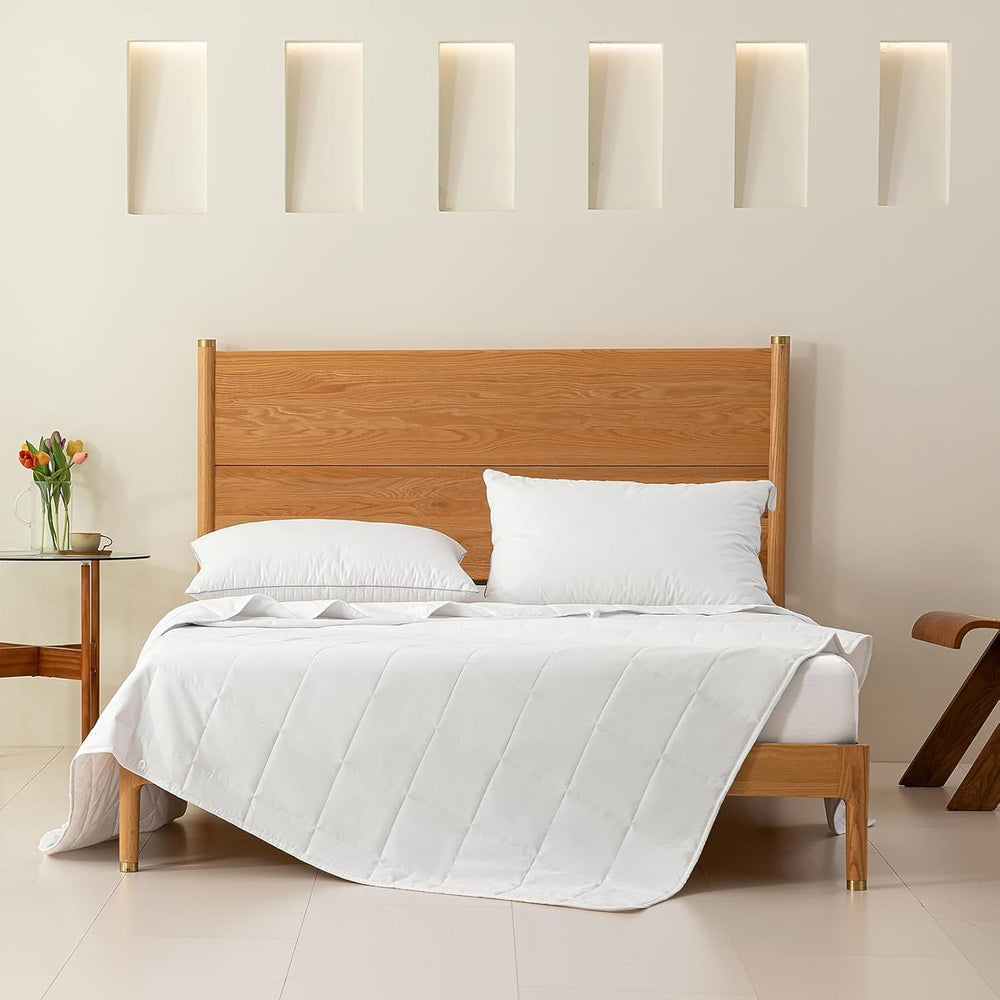 Good Nite Dobbeltdyne, 4,5 Tog, Sommerdyne, Dobbeltdyne, Hvid, Dyne, Polyester, Blød Og Let og Maskinvaskbar Med Hjørnebånd (Dobbeltseng 200 X 200 Cm) Tæpper og dyner Naty Shop