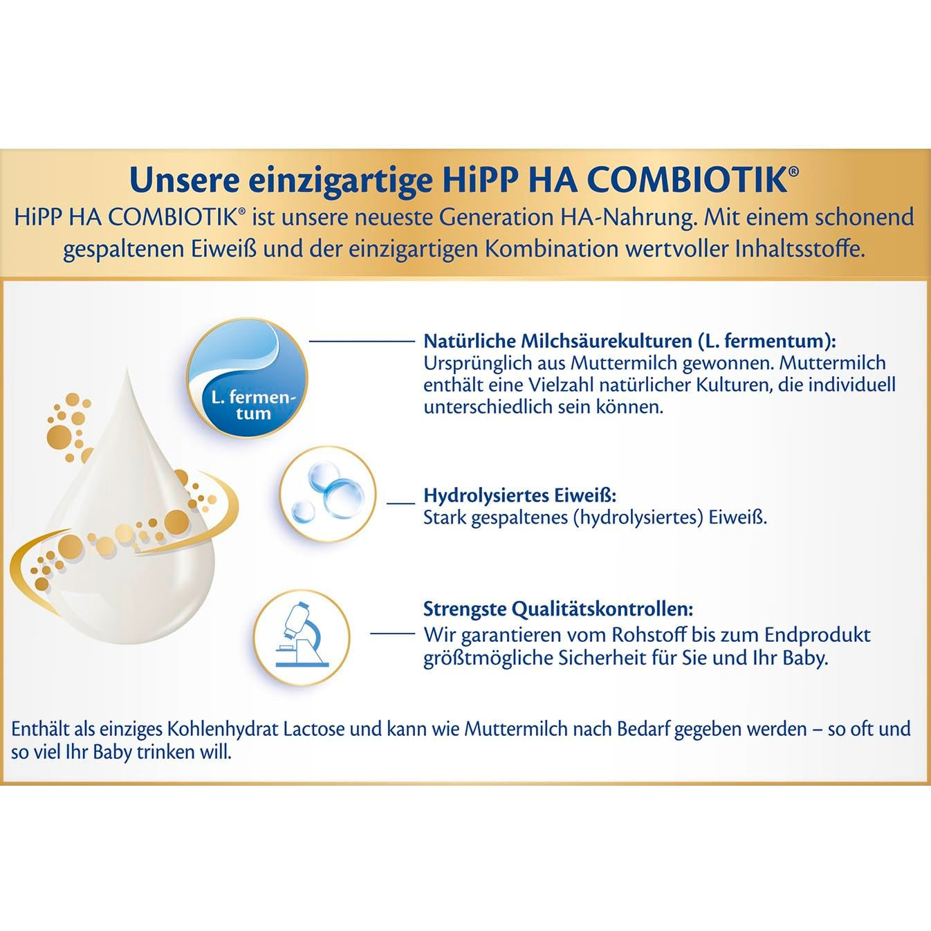 HiPP PRE HA Combiotik (4 x 600 g), hydrolyseret mælkepulverformel til spædbørn fra fødslen, med naturlige mælkesyrekulturer, til følsomme immunsystemer