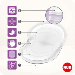 NUK High-Performance Einweg-Stilleinlagen Mit Sofort-Saugvlies | Einlagen Zum Stillen | Einzelverpackung | +40 % mere sugekraft | 60 Stück Babymad og ammetilbehør Naty Shop