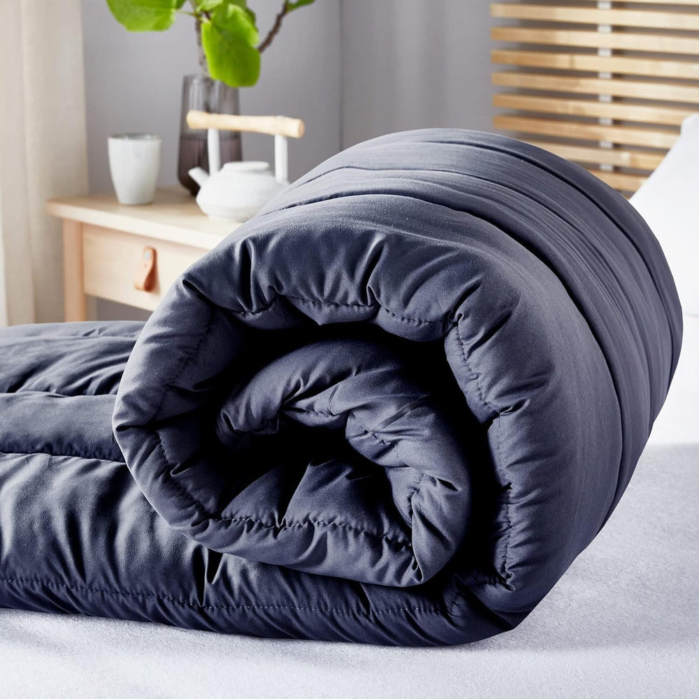 Pikolin Home - Plapumă reversibilă 300 G - Umplutură nordică bicoloră - Pentru pat 90 - confortabilă, caldă, respirabilă, albastru marin, 140 X 200 cm Plapumi si pilote Naty Shop