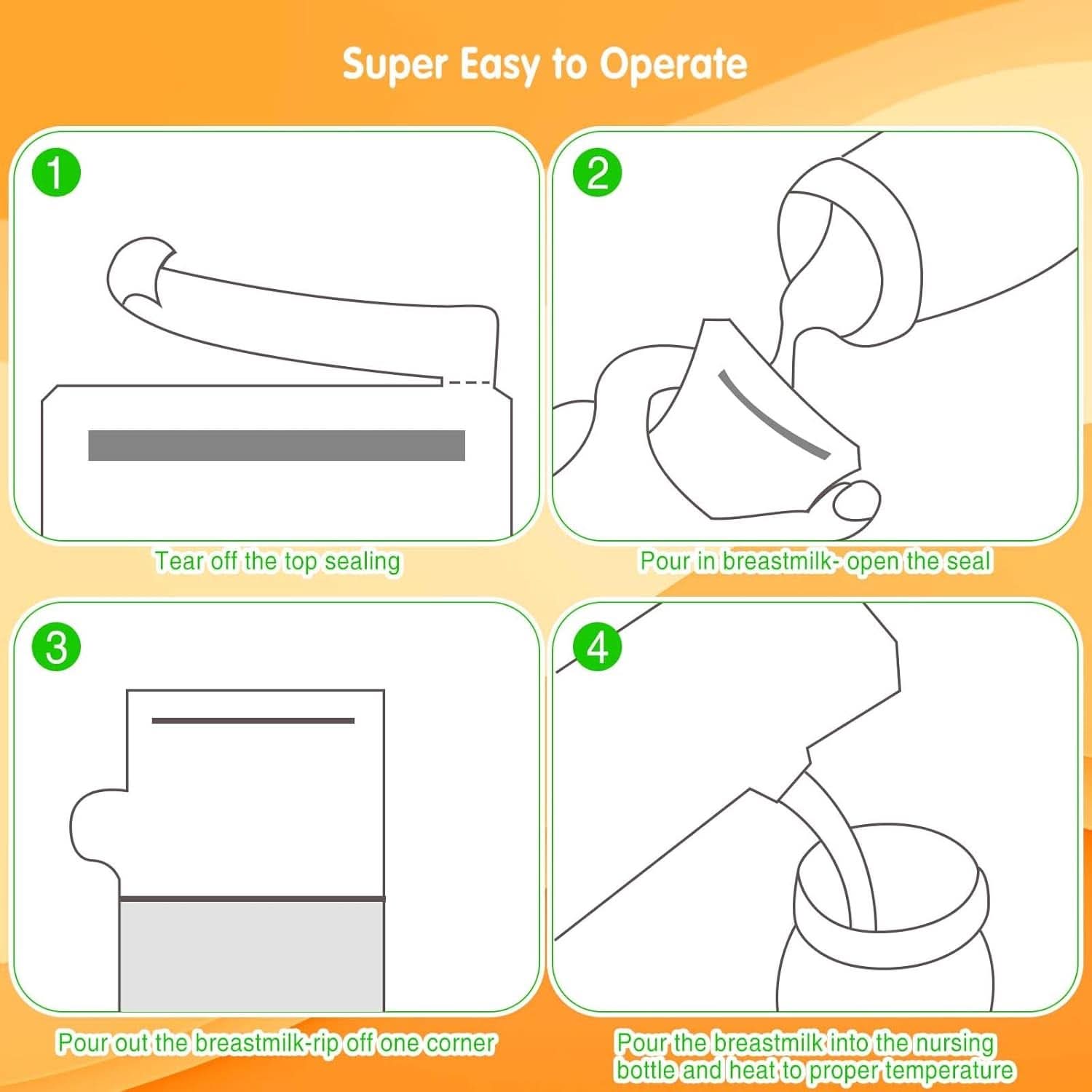 Vinabo 50 Stück Muttermilchbeutel, 250Ml Bpa-Free Muttermilk Opbevaringspose, Milchbeutel Für Muttermilch Mit Ausgießer Für Das Stillen, Selbststehender, Kann Eingefroren Werden, Vorsterilisiert Tilbehør Mad og Amning Baby Naty Shop