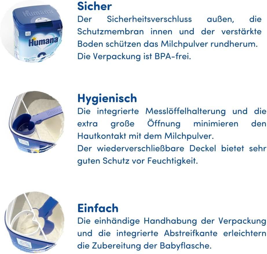 Humana PROBALANCE 2 tilskudsmælk, efter 6. måned, 750 gram Mother and Child Naty Shop