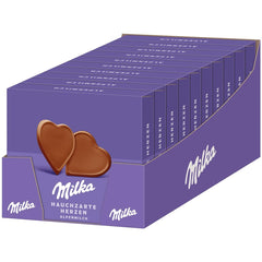 Milka I love Milka Hearts – Alpine mælkechokolade, der smelter i munden og fine skovhasselnødder – 10 x 130g