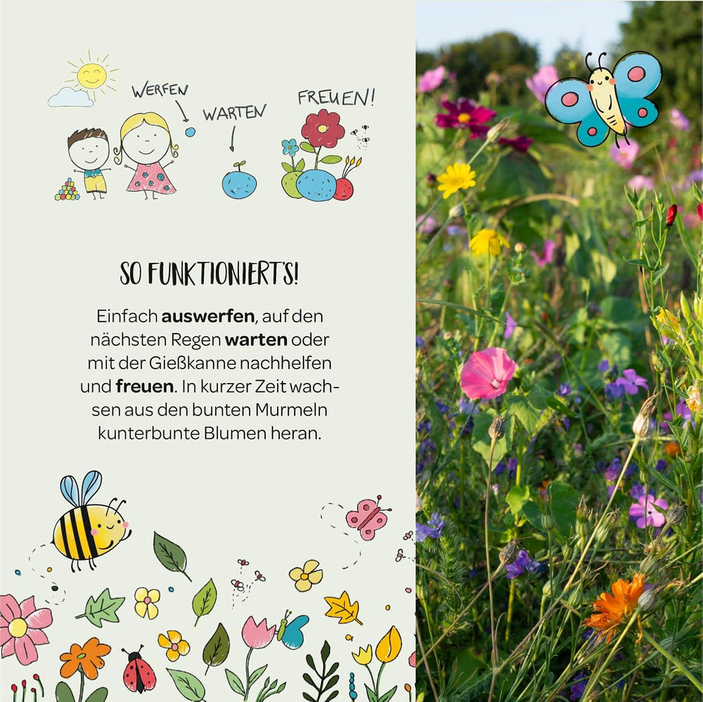 Die Stadtgärtner I 500 Bunte Blumenmurmeln – Lose & Unverpackt Zum Basteln Und Verschenken I Natürliche Geschenke Und Mitgebsel Für Kinder & Erwachsene