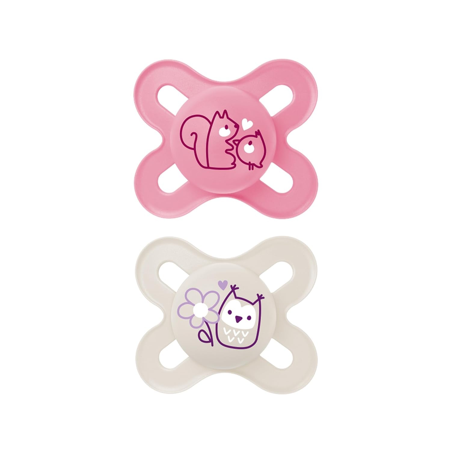 Suzetă MAM Original | Suzetă din latex | 0-6 luni | Suzetă pentru bebeluși potrivită pentru alăptare | Recomandată de moașe | Rezistent la mușcături | Latex de cauciuc natural | Oaie/Iepure | Pachet de 2