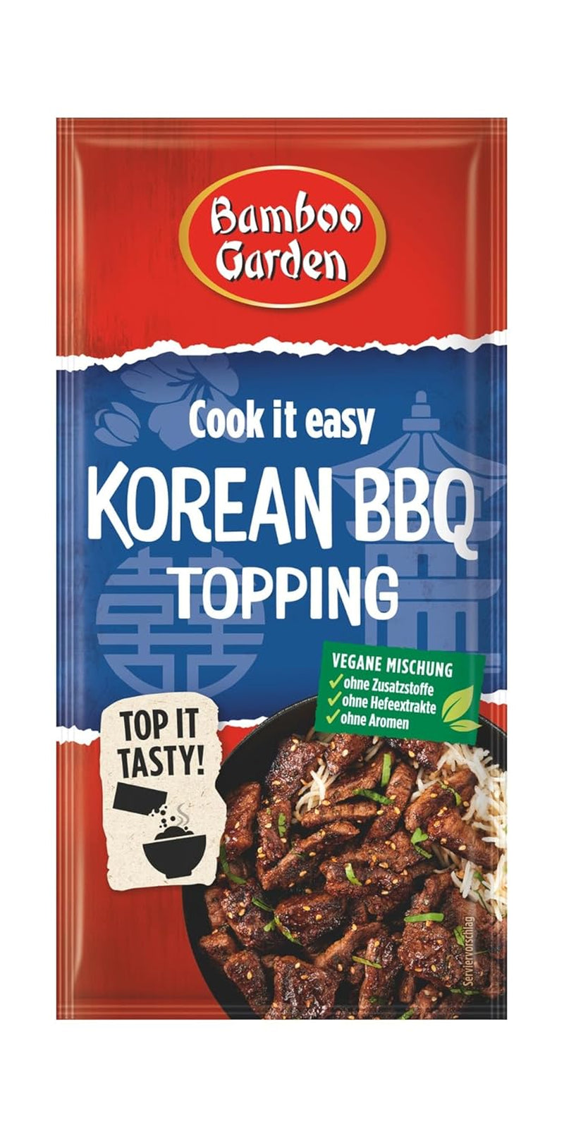 Bambushave - koreansk BBQ Topping | Gewürztopping zum Verfeinern von Koreanischen Grillgerichten | Veganske, naturlige ingredienser | 15 g i pose
