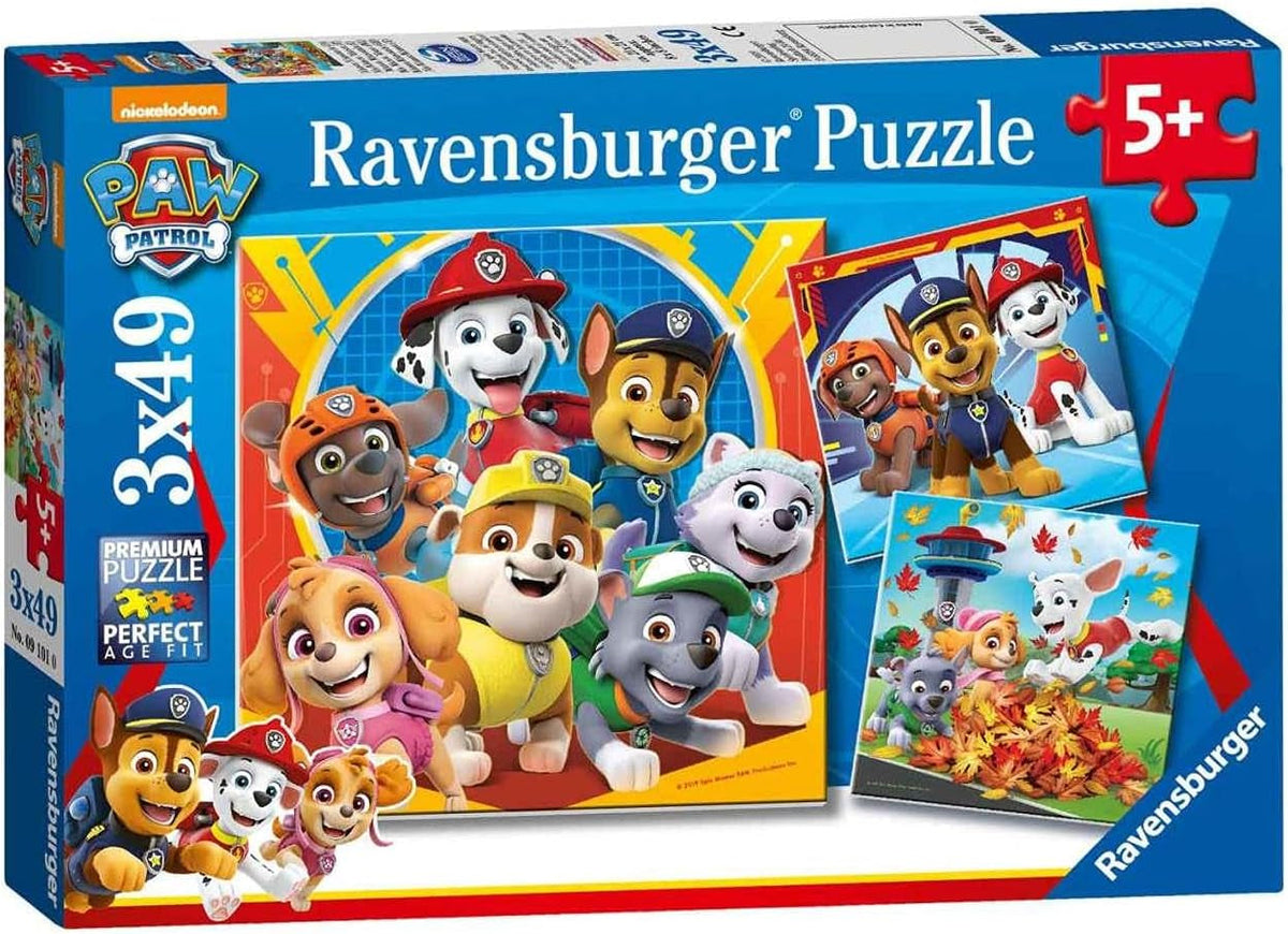 Ravensburger puslespil til børn 3X49 brikker - Paw Patrol - Paw Patrol Puslespil Naty Shop Single