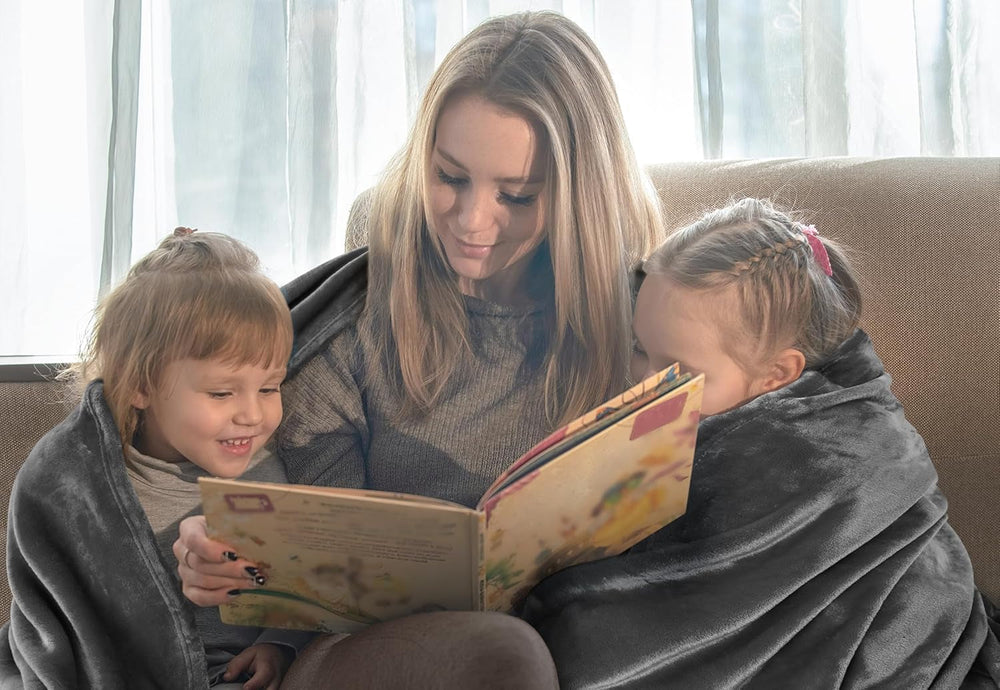 Utopia sengetøj Hyggeligt fleecetæppe [228X228 Cm, Grå] Blødt, let, varmt og luftigt tæppe Komfortabelt og åndbart tæppe til sengesofa Sofasenge og tæpper Besuche den Utopia Sengetøjsbutik