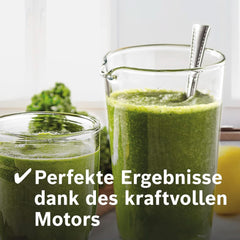 Bosch Standmixer Vitaboost MMBH6P6BDE, 6-Klingen-Edelstahlmesser, 2.5L Tritan-Mixbehälter, Stopfer, 6 Automatikprogram, Rezeptbuch, Bpa-Frei, Einfache Reinigung, 45.000 U/Min, 1600 W, Schwarz Bucatarie Naty Shop