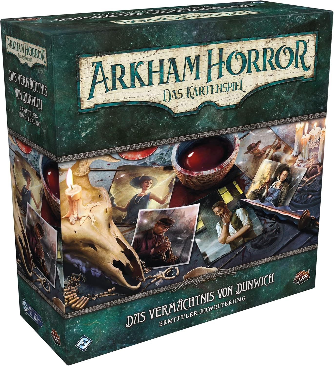 Fantasy Flight Games, Arkham Horror: LCG, Core Game, Expert Game, Card Game, 1-4 spillere, i alderen 14+, 45+ minutter, tysk, flerfarvet, farverigt